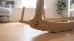 A versatile modern baby cradle shown transitioning into a small toddler seat.