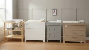 Selection of affordable baby changing units and dressers priced under £150