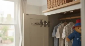 A durable child's wardrobe styled in a growing toddler's bedroom, proving long-lasting build quality beyond the baby years[cite: 9]