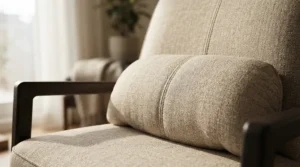 Detailing ergonomic back support in a glider chair vs rocking chair for nursing setup